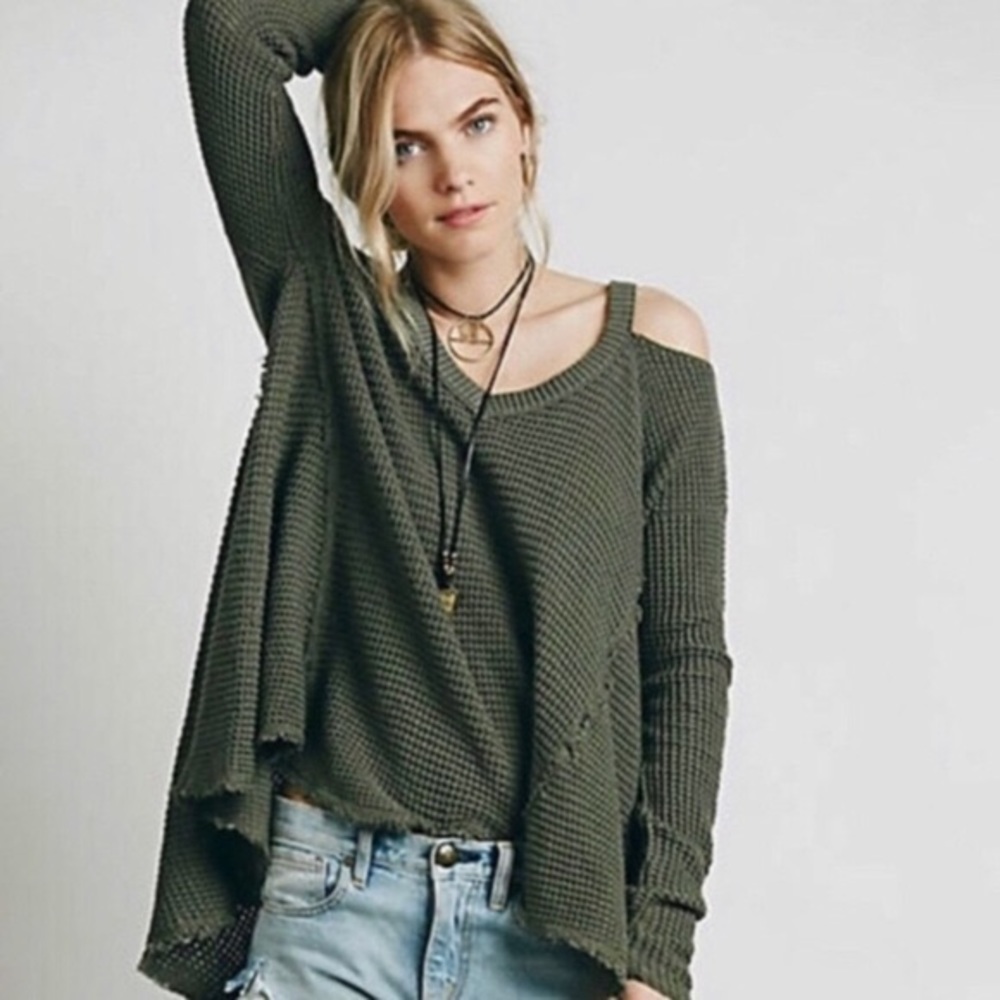 Sage green Free People sweater